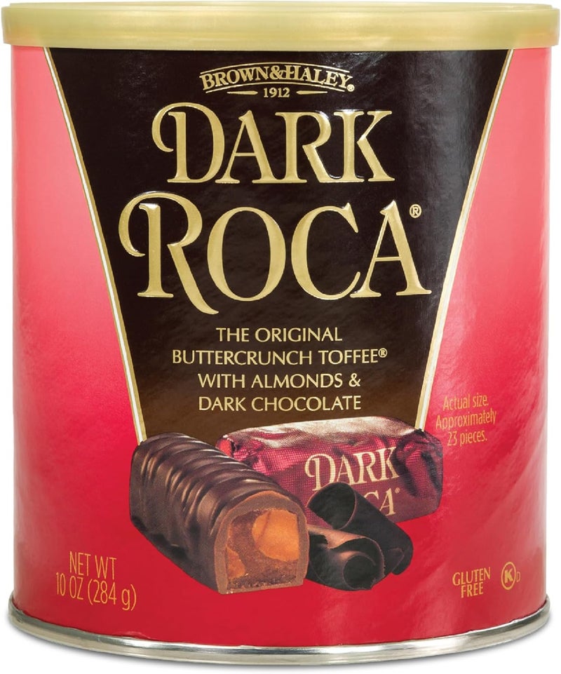 Roca Brown & Haley Dark Roca Almond Buttercrunch Toffee with Dark Chocolate, 10 Ounces - Image 1